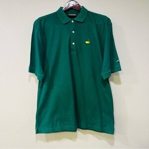 Masters Tournament Collection Logo Polo Shirt Size Medium Green Embroidered EUC